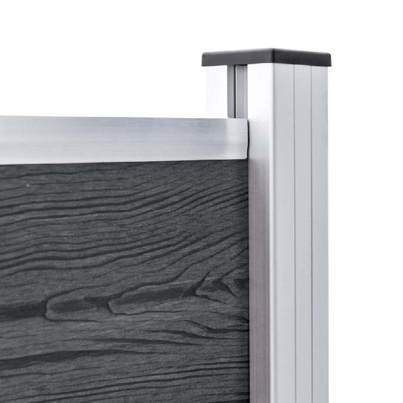 Vidaxl poteaux de clôture 3 pcs aluminium 185 cm 49077_2