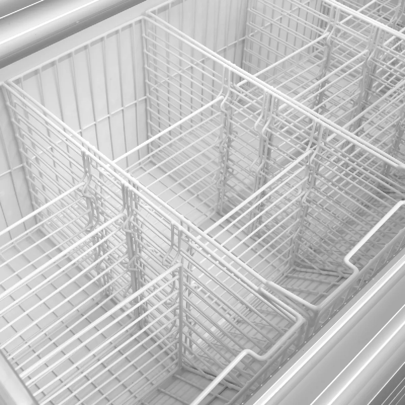 Vitrine froid négatif à deux niveaux TD500 ( 450 / 408) blanc TEFCOLD_2