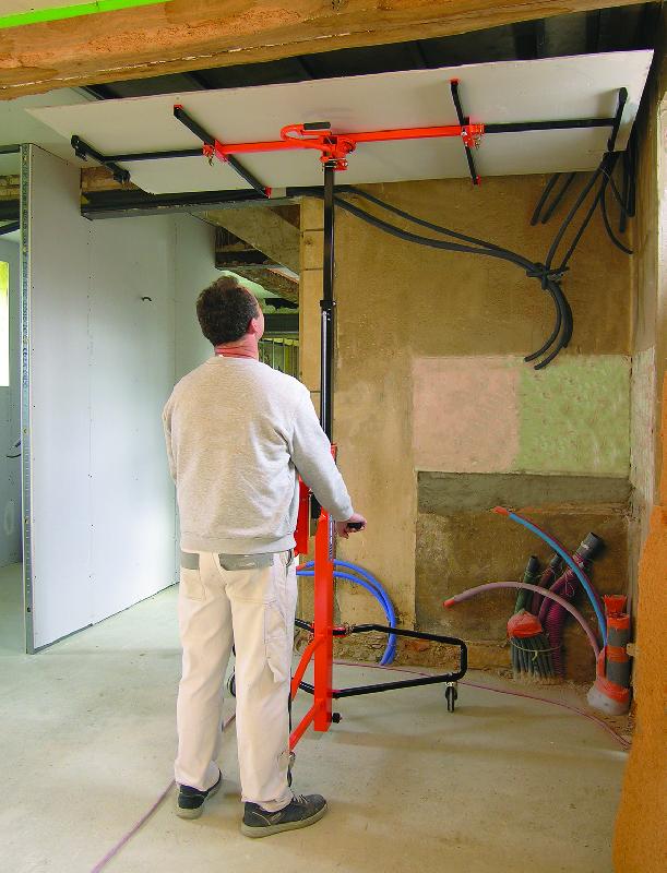 Lève-plaques Romus-Plac 4000-2 - Rallonge intégrée jusqu'à 4 m - Poignée ergonomique et système de freinage_2