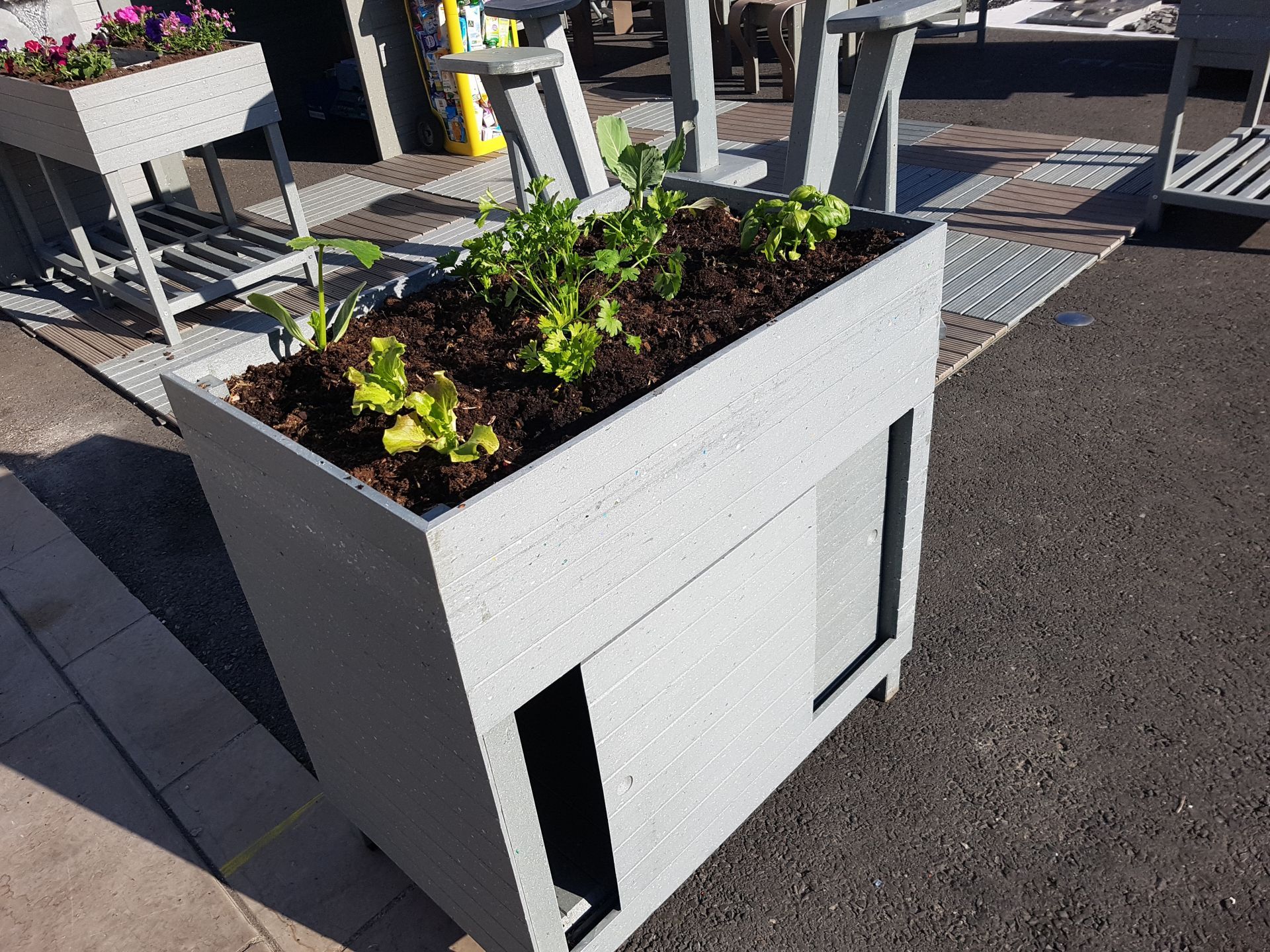 Carré potager sur pied avec rangement 80cm 100% RECYCLE - CPR80_0