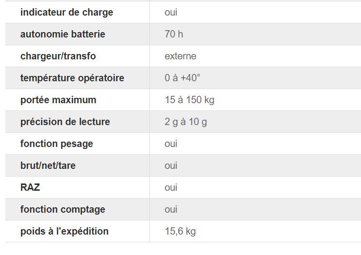 Balance compteuse Milliot CW-4040-TCP avec imprimante - portée max. 150 kg - précision dès 2 g_2