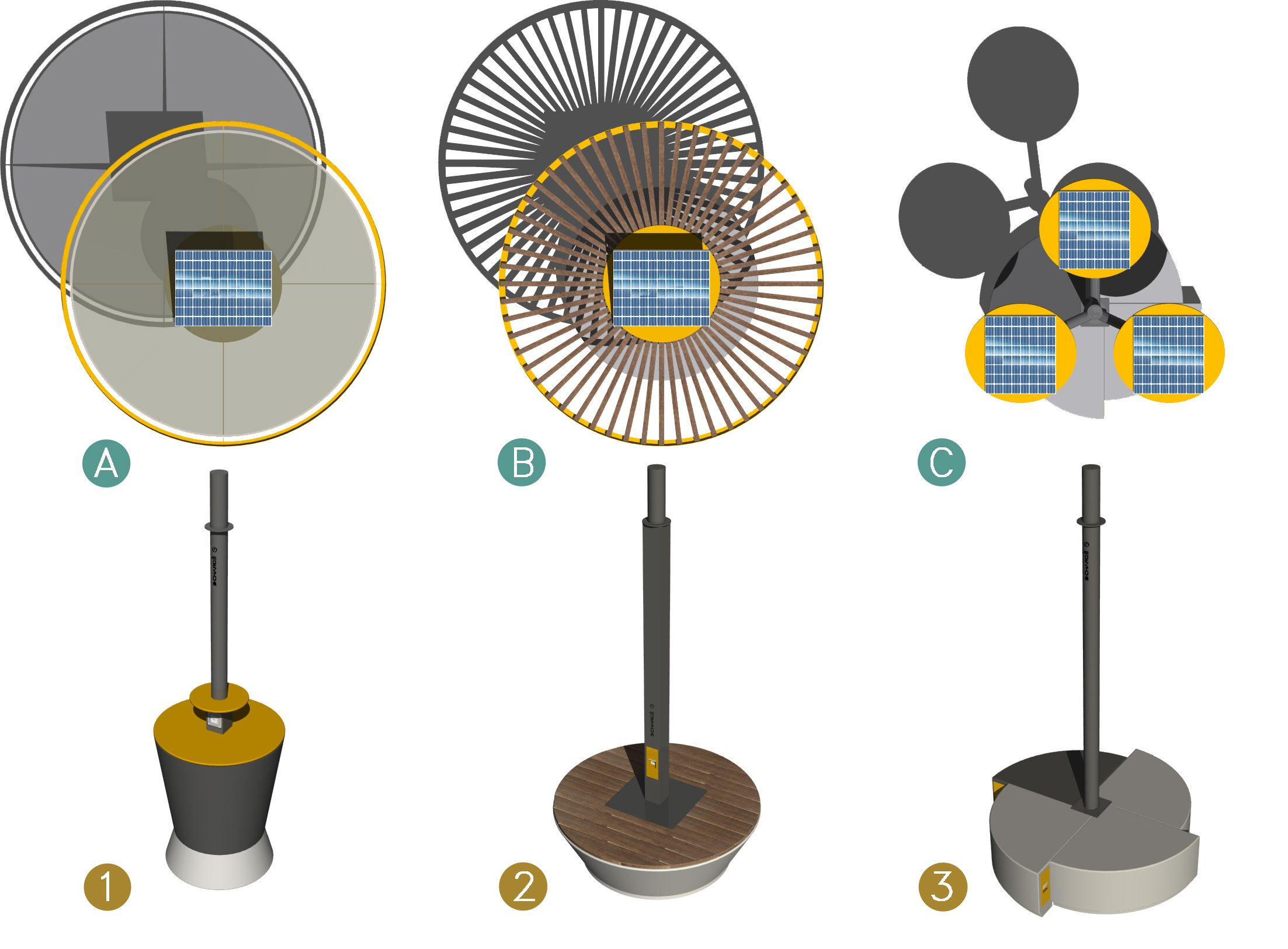 Sun_set - banc connecté solaire avec 4 chargeurs USB ou plus - Frepat Urban Equipment_2