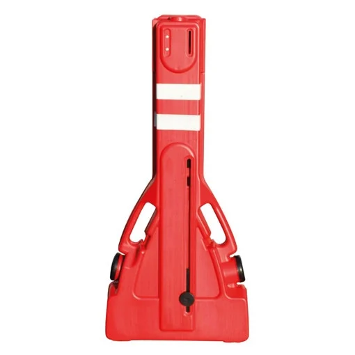 Barrière extensible pliable de chantier à rangement intégré_2