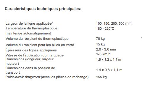 Chmeliok тп - machine de marquage routier - Stim - thermoplastique et billes en verre - poids avec chargement 155kg_2
