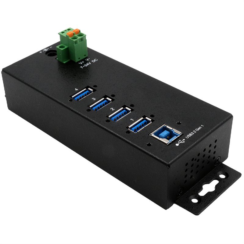 EXSYS EX-1505HMVS Hub métallique USB 3.2 Gen 1 à 4 ports, avec alimentation 3,0 A sur 4 ports_2