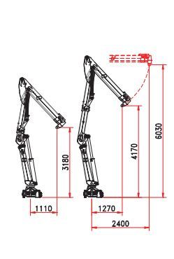 W 110 S3 grue auxiliaire - Bob Spa - capacité de levage 110 kNm - extension hydraulique 9,30 m - stabilisateurs hydrauliques_2