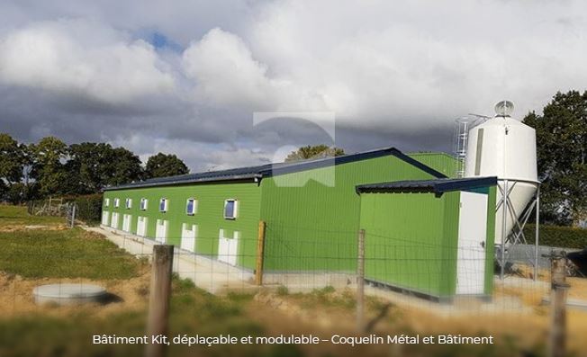 Bâtiment avicole en kit modulable et déplaçable - 21 à 210 m² - COQUELIN BATIMENT_2