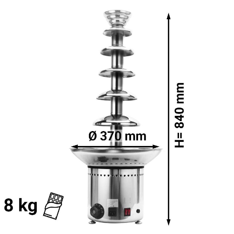 Fontaine à chocolat inox avec 6 étages - 84 cm | Qdm - SBCH6_2