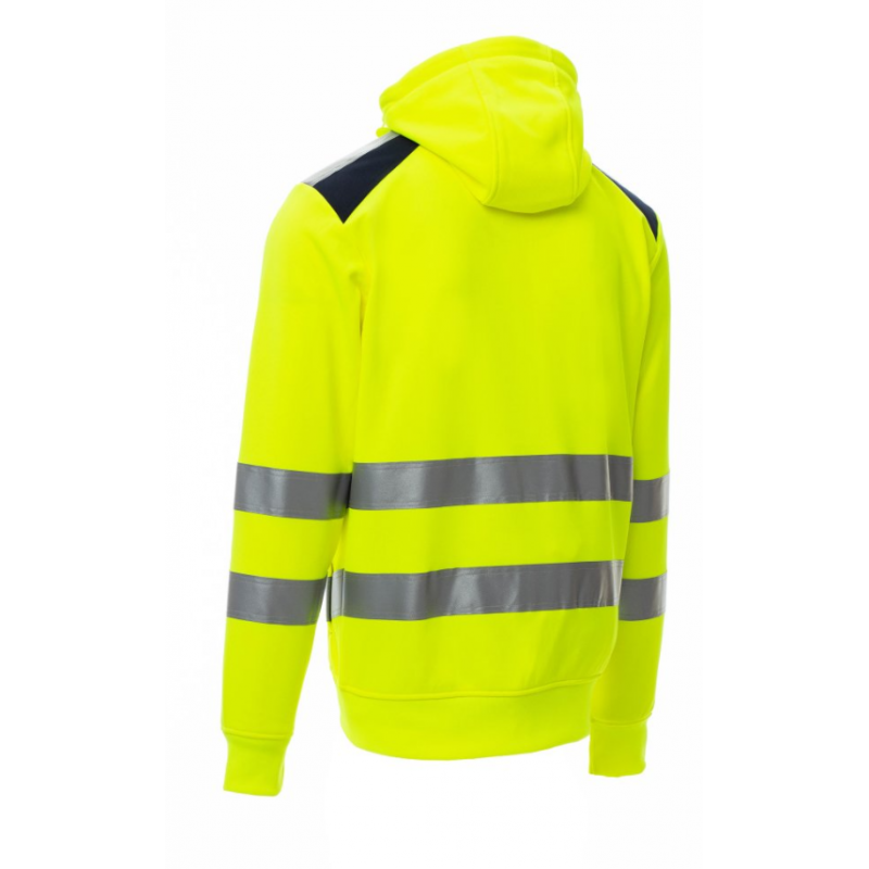 Sweat à capuche homme haute visibilité - bandes réfléchissantes - fermeture zip - modèle SWLEADH001457-0439-01014_2