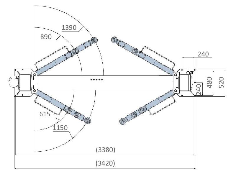 Pont élévateur premium 2 colonnes 4,2 tonnes déverrouillage automatique - 230 V_2