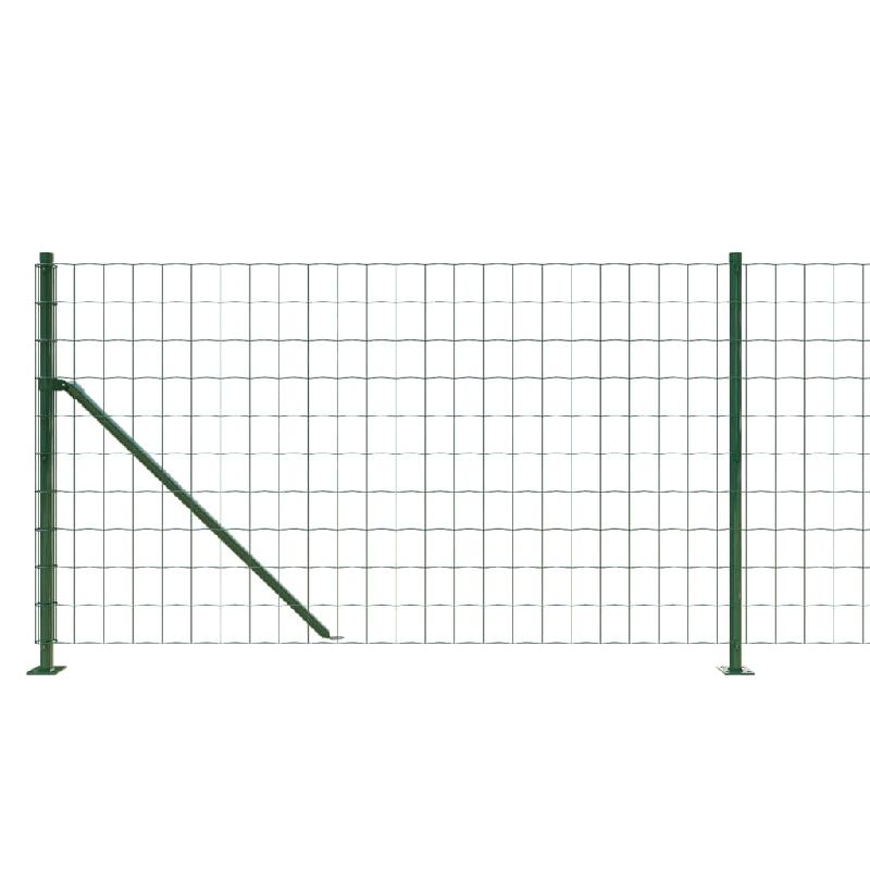 Vidaxl clôture en treillis métallique avec bride vert 0,8x25 m 154168_2