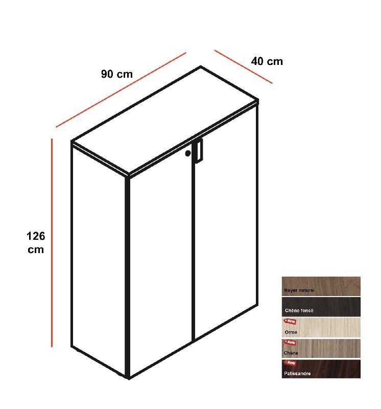 Armoire mi-haute Lithos - Dellarovere. - Noyer_2