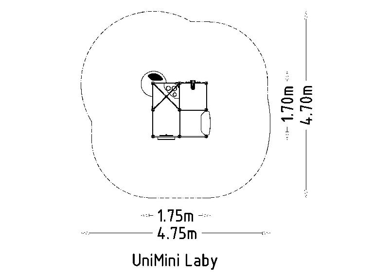 Maisonnette UniMini Laby réf-8057310 - Hags - Tranche d'âge 1-5 ans - 146,01 kg - Hauteur 2000 mm_2