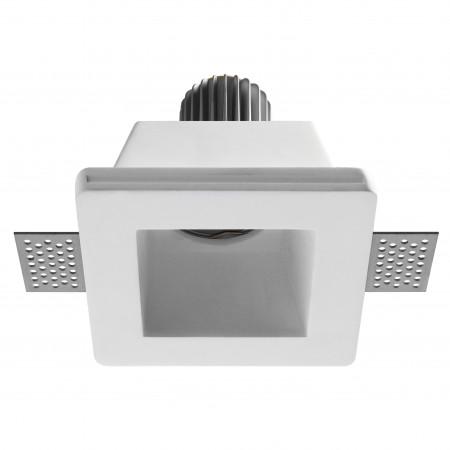 Spot encastré carré en plâtre Len - 3000K - 734 lumens - Blanc - Peignable - Marque Indeluz_2