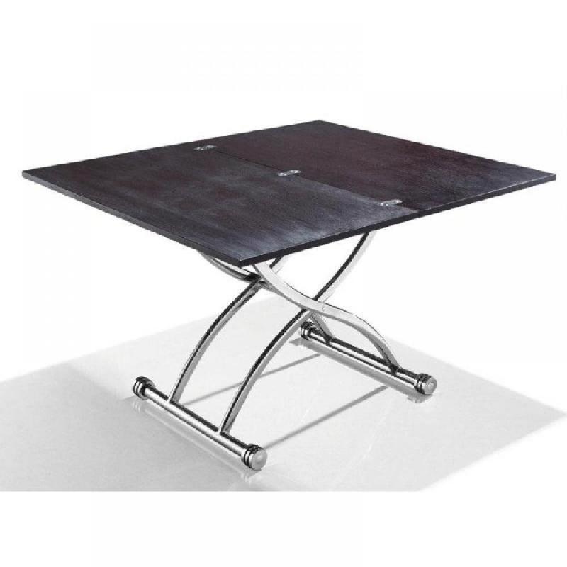 Table basse High and Low blanche - relevable et extensible - petite taille compacte_2