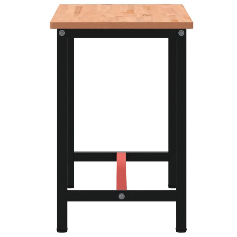 Vidaxl établi 150x55x81,5 cm bois massif de hêtre et métal 3188905_2