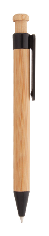 Stylo bille en bambou - plastique de paille de blé écologique - encre bleue_2