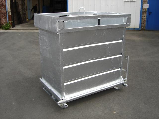 Benne à fond ouvrant (BAFO) - 1500 litres - Fabrication française - Finition laquée et multiples options_2
