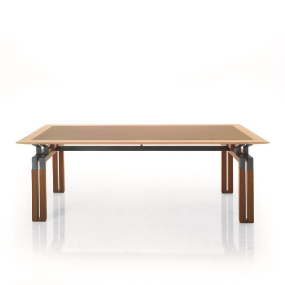 Paso Doble - Bureau de direction i 4 Mariani - Design élégant en cuir, noyer d'Amérique et métal_2