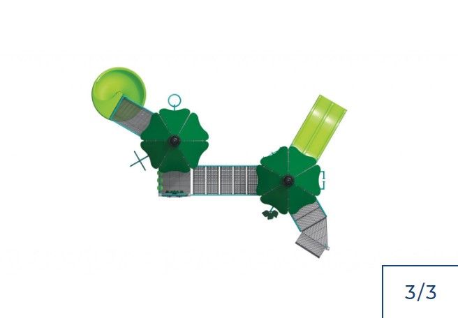 Pz-h-700 - Structure de jeux combinée Go-Elan - Hauteur de chute 111″ (282 cm) - Capacité 59 enfants_2