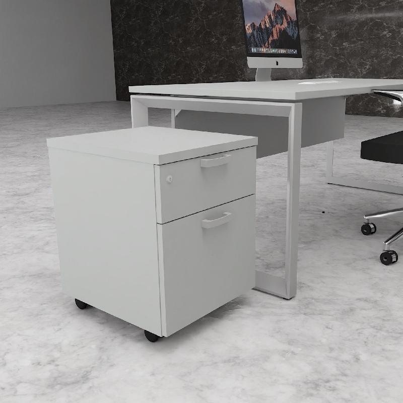Caisson mobile monocolore avec tiroir pour dossiers suspendus  - MOBEL LINEA - Gris_2