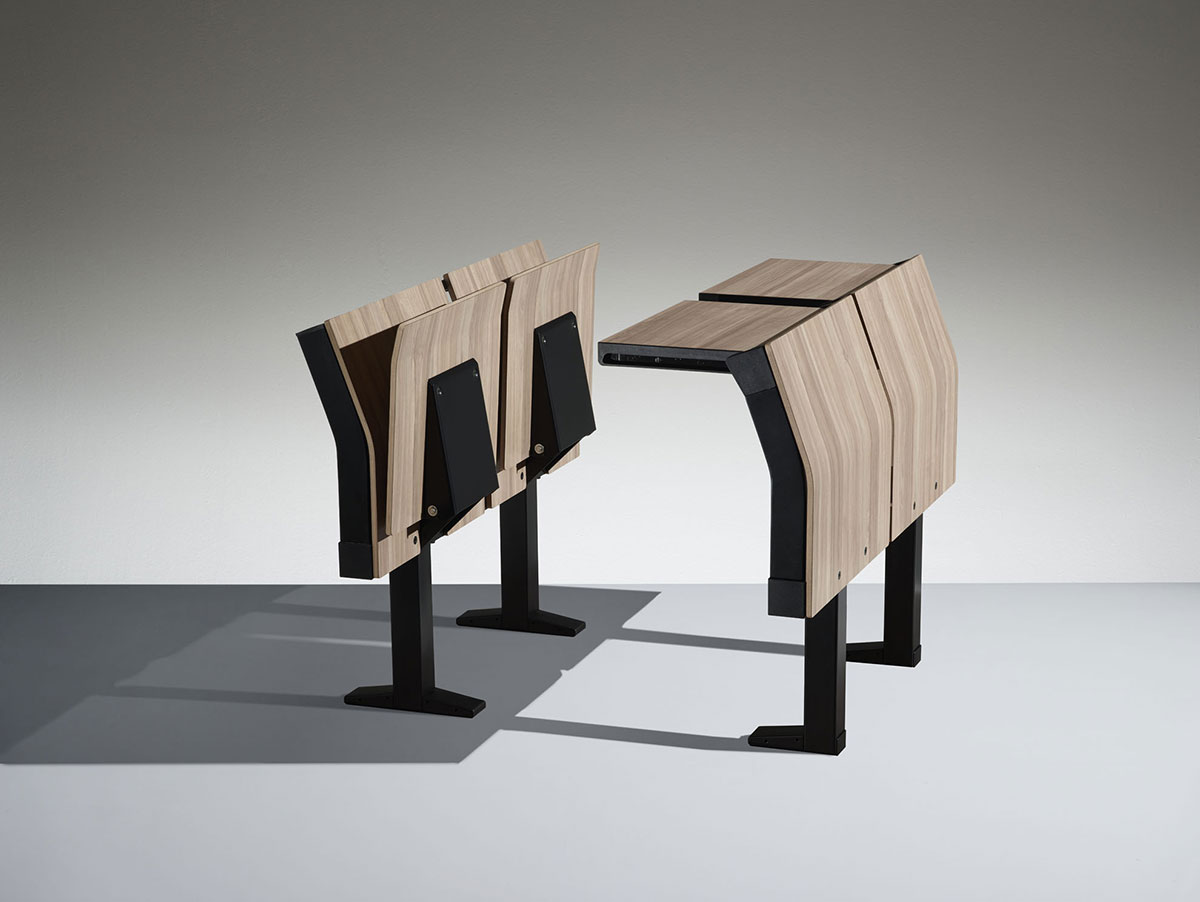 Siège d'amphithéâtre résistant à l'usure pour les salles de cours de l'université, des salles de conférence, les auditoriums, centres de congrès et des installations de formation.- e4000_2