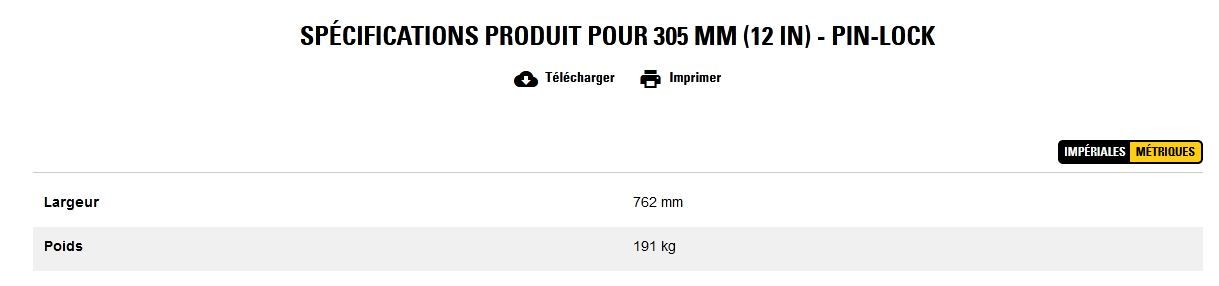 Godet d'excavation grande capacité - caterpillar finance france - 305 mm (12 in) - pin-lock - poids 191 kg_2