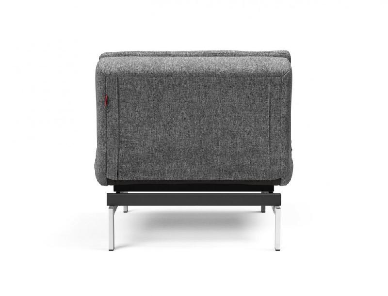 Fauteuil convertible design Dublexo - Lit 90x115 cm - Pieds chromés - Tissu Twist Charcoal - Innovation Living_2