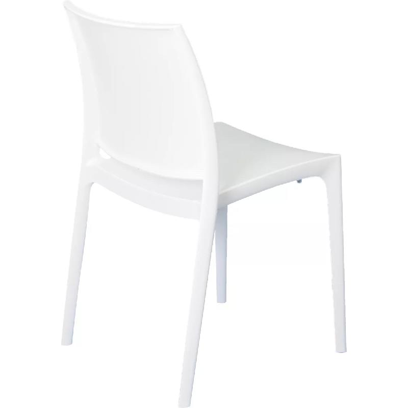 Lot de 6 chaises visiteurs MAYA blanches_2