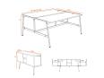 Bureau bench 2 personnes FLEXY avec caisson P70 cm - Normatic_2
