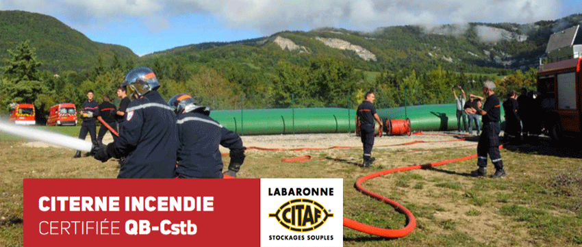 Citerne souple d'incendie de 1000m3 - Labaronne CITAF QB-CSTB_2
