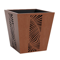 Jardinière avec pieds réglables - motif Canopée - tôle galvanisée anticorrosion - 752x752x855 mm_2