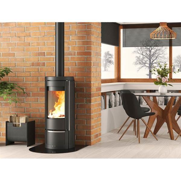 Poêle à bois Marlena - 7,5 kW - Rendement 86,5% - Foyer en fonte - Bûches de 30 cm_2