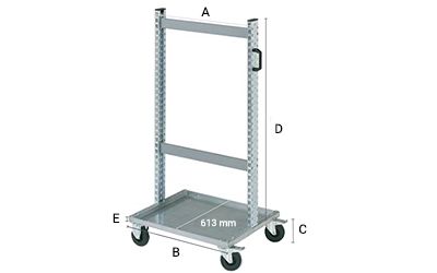 Chariot porte bac - rollaway container - avec bacs en plastique - 300kg - modèle Smart 073_2
