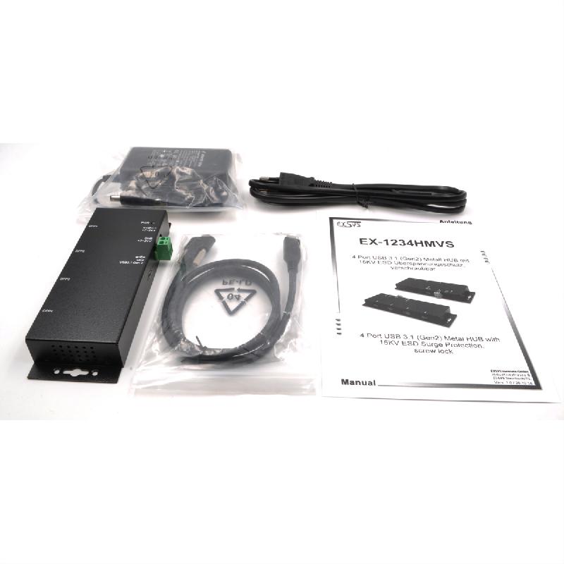 Exsys ex-1234hmvs hub usb 3.2 gen2 à 4 ports, avec 2x usb-c et 2x usb-a_2