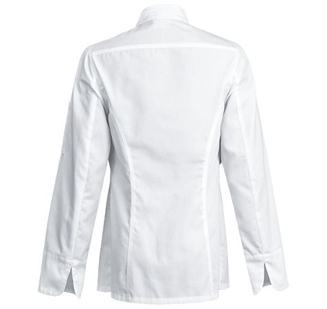 Intuition - Veste de cuisine femme - Clement Design - col kimono, personnalisable, manches courtes ou longues_2