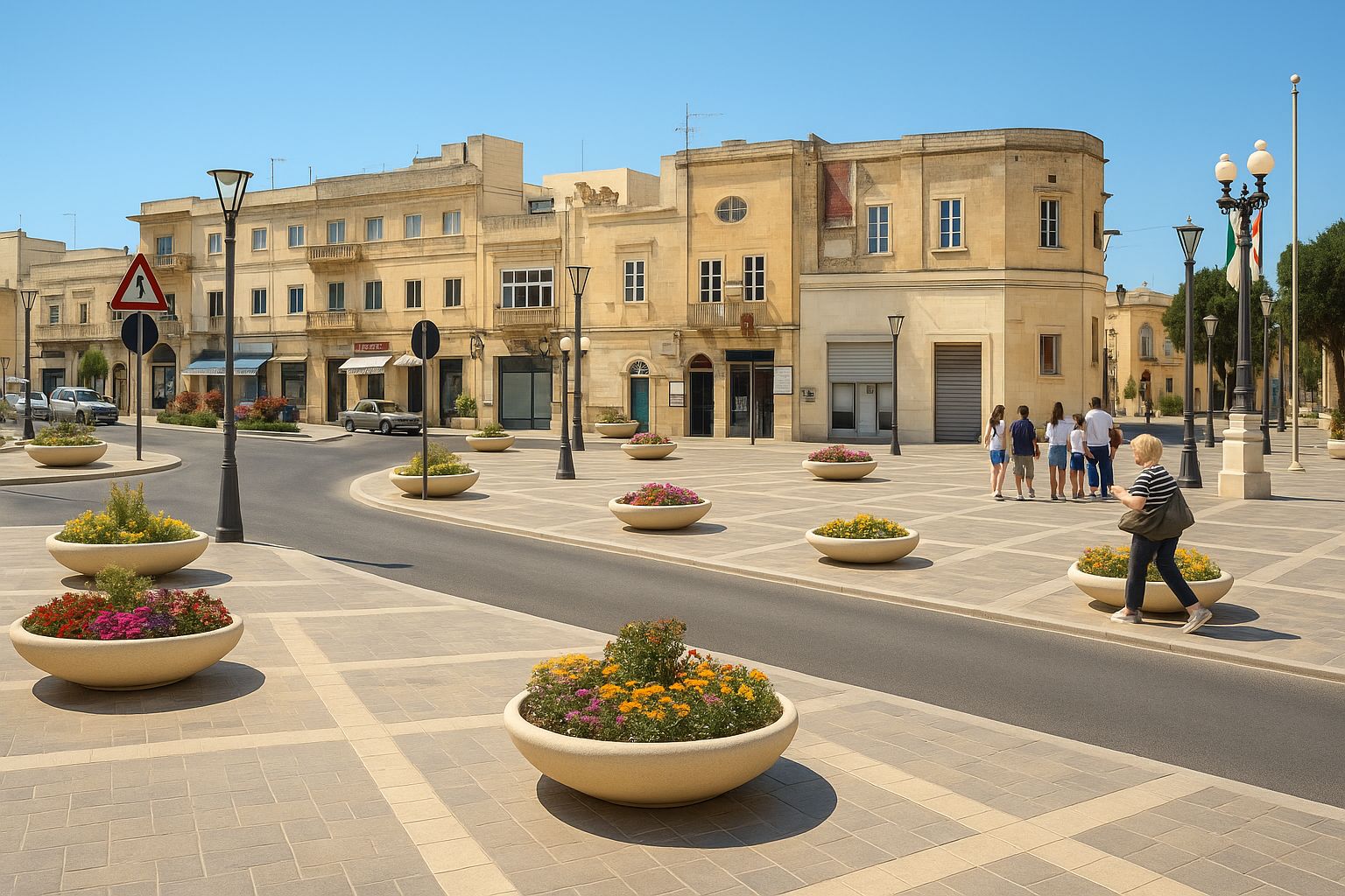 Jardinière pour collectivités en béton - Vasque Michelangelo - Design élégant et robuste_2