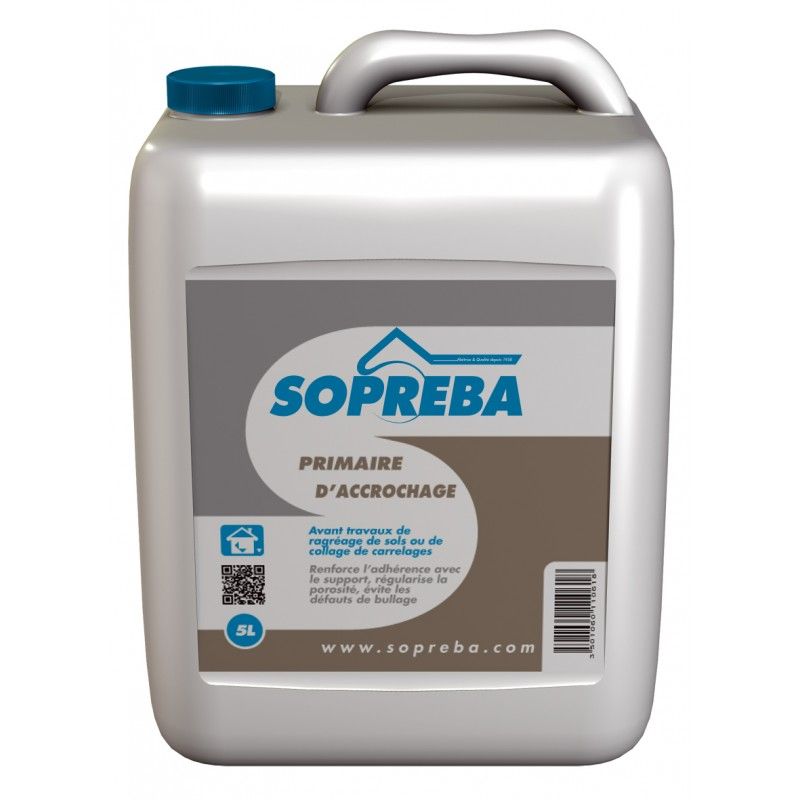 Primaire d'accrochage - Sopreba - monocomposant - consommation 150 à 300 g/m² - couleur blanc laiteux_2
