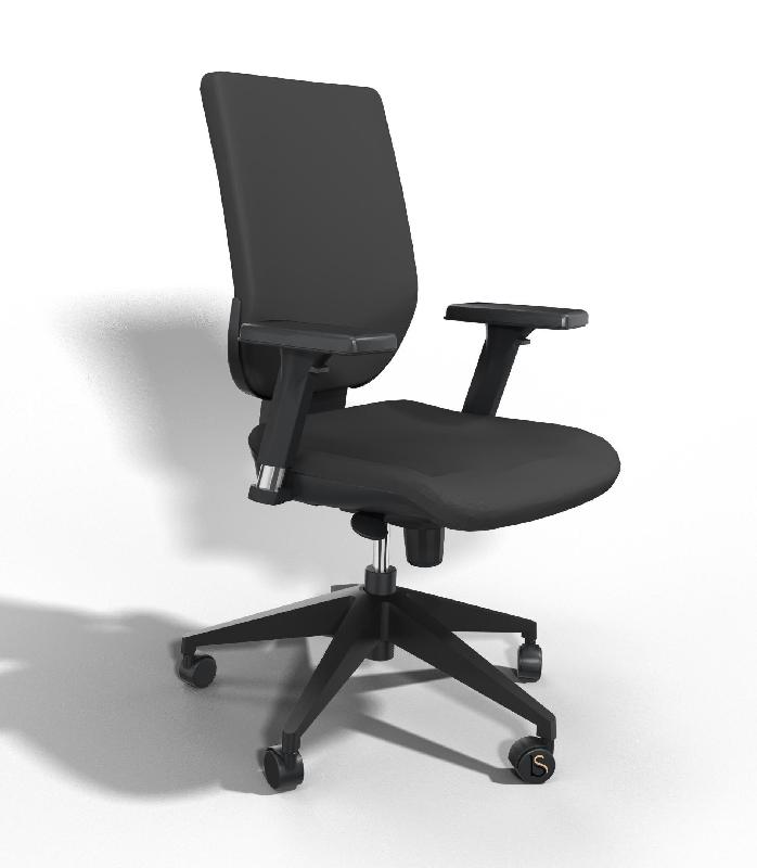 Siège de bureau Tertio  avec translation d'assise - Sokoa - Noir, Réglable hauteur_2