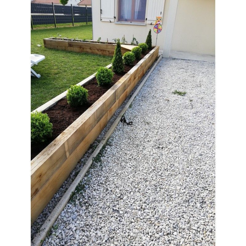 Traverse paysagère chêne - scierie de buchères - 100x200mm en 2 m et 2.40 m_2