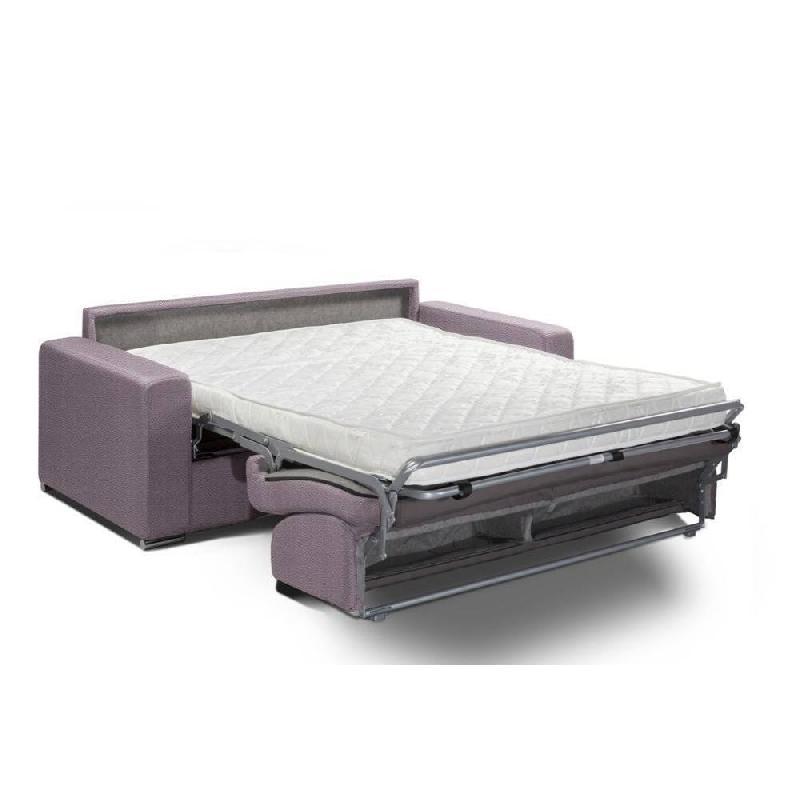 Canapé convertible 3 places ALLURE - Matelas mémoire 20 cm - Sommier à lattes 160x197 cm - Cuir vachette Parme_2