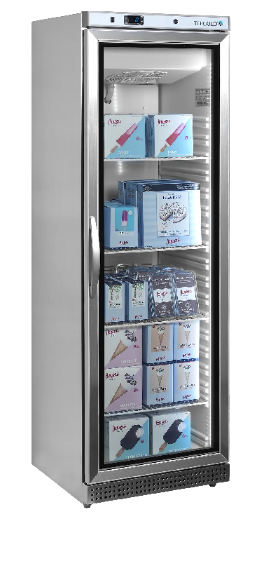Congélateur vertical vitré UF400VSG (400 / 340 L) Inox TEFCOLD_2