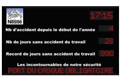 Panneaux de sécurité LED nombre de jours sans accident_2