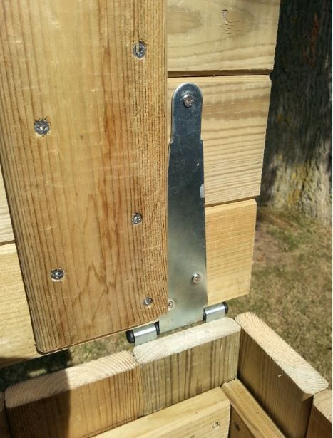 Poubelle publique en bois durable - Wood Park URBANECO 42 - Contenance 90L - Châssis en pin traité autoclave classe 4_2