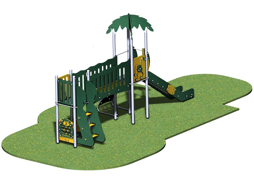 Structure de jeux inox - 2 tours - Gamme Oasis - OA21202I - Âge minimum: 2 ans - Capacité: 20_2