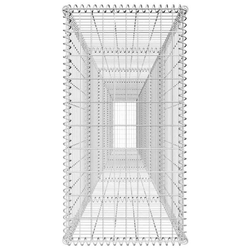 Vidaxl mur en gabion avec couvercle acier galvanisé 600x50x100 cm 142530_2