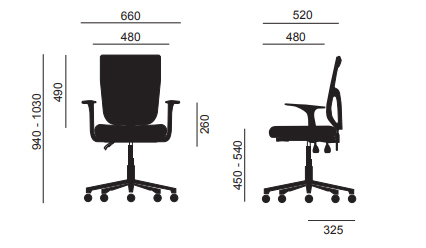 Fauteuil de bureau ROMAIN - Contact Permanent - Référence 9392 FR206 - Dossier résille noire - Assise nid d'abeille_2