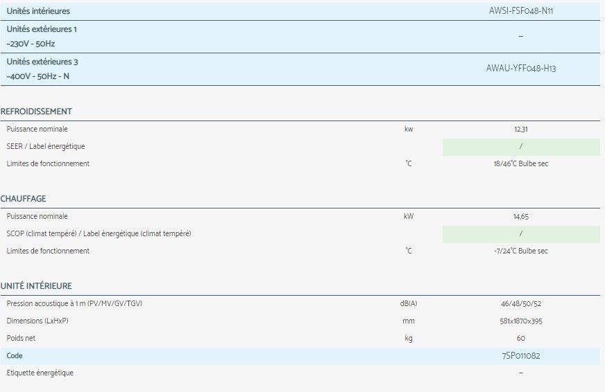 FSF - Climatiseur professionnel Airwell - Diffusion d'air via volets motorisés en 4 dimensions et auto-diagnostic_2