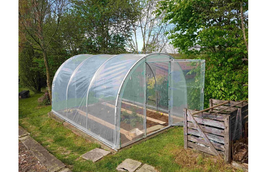 Serre de jardin petite, fonctionnelle, robuste pour les fleurs, les arbustes et le potager familial - 4 à 8 m de long - JARDINIERE_3