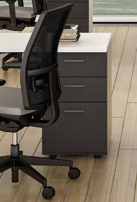 Bureau d'angle  Idea Tube avec caisson - Quadrifoglio. - Blanc 9010, Blanc, 160 x 160 cm_2